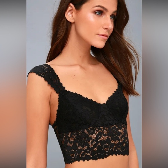 Free People Intimately Black Lace Dream Away Bralette, Brami, camisole. SM 0-4 - Picture 5 of 16